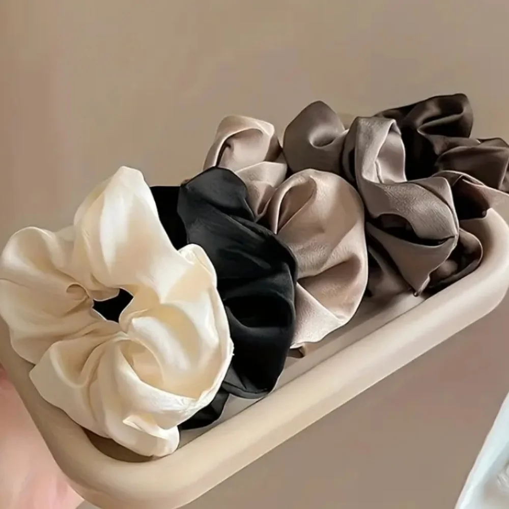 🆕BUY 1 SET GET 1 SET FREE!!! 5 PIECE SET SATIN HAIR SCRUNCHIES